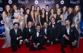 Elenco de 'Klass 95' durante el lanzamiento en Bogotá.