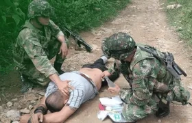 Uno de los capturados en el enfrentamiento. 