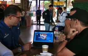 Reunión del director de Cormagdalena, Álvaro Redondo, y el Alcalde Alex Char.