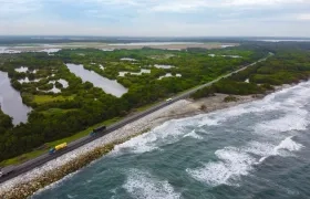 Kilómetro 19 de la vía Barranquilla - Santa Marta.