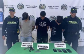 Los tres hombres imputados por el crimen. 