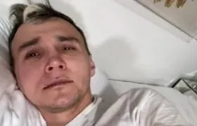 El estilista Mauricio Leal minutos antes de morir.