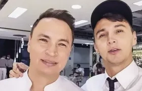 Mauricio Leal y su hermano. 