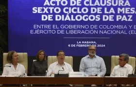 Imagen del sexto ciclo de la mesa de diálogo con el ELN.