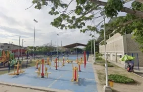 Polideportivo del barrio Hipódromo, donde ocurrió el atentado a bala. 