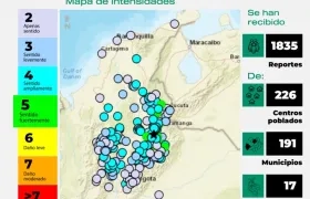 El sismo se sintió levemente en la Región Caribe. 