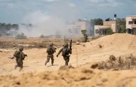 Tropas terrestres en el sur de la Franja de Gaza.