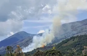 Incendio en Villa de Leyva.
