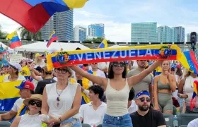 Protesta de venezolanos en contra del Gobierno de Maduro.