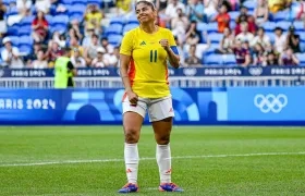 El lamento de Catalina Usme luego de fallar el primer cobro en la tanda de penales contra España. 