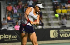 María Fernanda Herazo pidió el respaldo del público para el juego contra Tatjana Maria. 