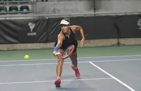 Tatjana Maria durante su partido de semifinal contra Suzan Lamens, de Países Bajos.