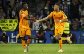 Vinicius y Kylian Mbappé, los autores de los goles.