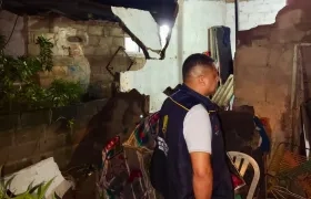 Una de las casas afectadas en Malambo.