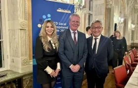 La gerente de ciudad, Ana María Aljure, en el evento donde se dio a conocer la sede.