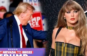 Donald Trump, candidato presidencial, y la cantante Taylor Swift.