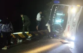 Así terminó el bus.