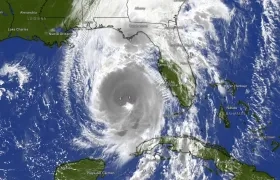 Aspecto del satélite del huracán Helene en el Golfo de México. 