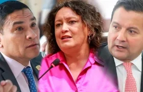 Los senadores Didier Lobo, Angélica Lozano y David Luna.