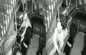 Imágenes del hurto en el barrio Buenos Aires. 