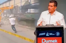 Desplome de una pared por poco le cuesta la vida al alcalde de Cartagena, Dumek Turbay