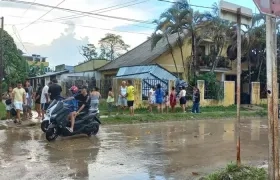 Barrio afectado por el vendaval.