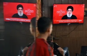 Imagen del líder de Hezbolá, Hassan Nasrallah.