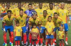 Selección Colombia que le ganó 2-1 a Argentina en la última jornada de la Eliminatoria Sudamericana.  