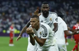 Kylian Mbappé y Antonio Rüdiger, autores de los dos primeros goles del Real Madrid.