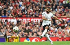 Mohamed Salah marcó este domingo un gol en la victoria sobre Manchester United.