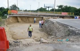 Zona del puente colapsado el 31 de mayo