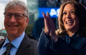 Bill Gates y Kamala Harris. 