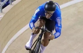 El ciclista barranquillero Cristian Ortega.
