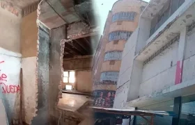 Dos edificios en grave deterioro.