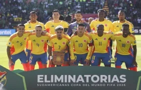 Selección Colombia que disputó el partido contra Bolivia, en El Alto.