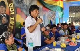 Evo Morales, expresidente de Perú. 