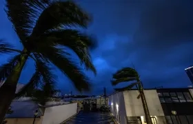 Imagen de los fuertes vientos en Florida.