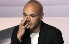 La emoción de Andrés Iniesta.