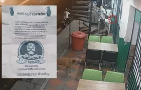 El panfleto y de los extorsionistas.