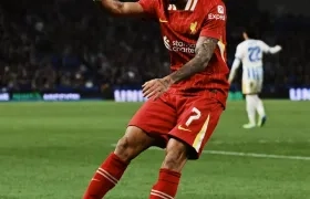 Luis Díaz marcó el tercer gol del Liverpool en el minuto 85. 