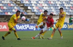 Miller Bacca, delantero del Barranquilla FC durante el partido contra el Bogotá FC. 