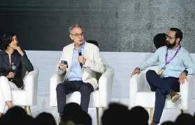 El expresidente del Gobierno Español, José Luis Rodríguez Zapatero, durante su intervención. 
