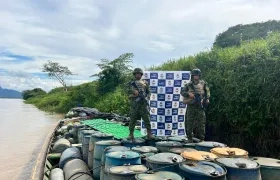 Durante operaciones de registro y control fluvial. 