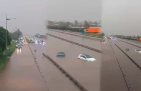 Inundaciones por lluvias torrenciales en Barcelona.