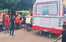 Aspecto de la plaza del corregimiento La Peña, donde ocurrió el crimen. 