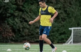 Radamel Falcao en entrenamiento con Millonarios.