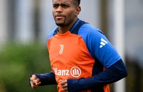 Juan David Cabal en entrenamiento con la Juventus.