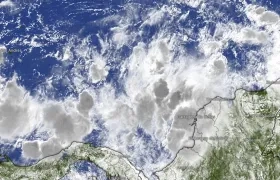 Imagen satelital del Mar Caribe este sábado 2 de noviembre. 