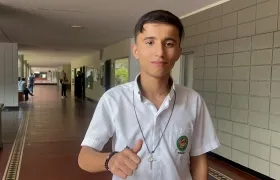 Julián Barrera en el Colegio Liceo de Cervantes.