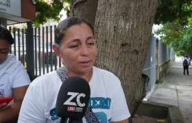 Liney Fuentes Cabrera, madre del menor muerto. 